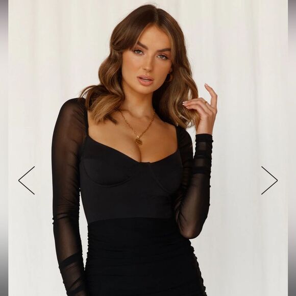 Hello Molly Keeping Secrets From Me Black Dress - Picture 2 of 9